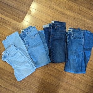 Bundle of 4 pairs of Madewell jeans